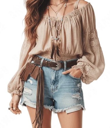 Chemise Bohème pour Femme